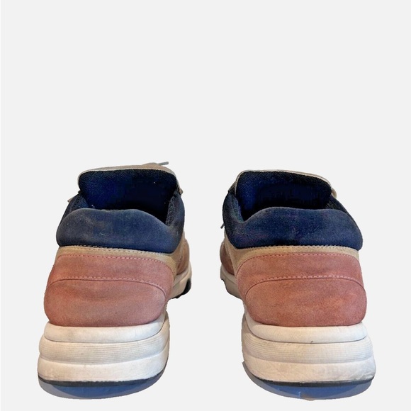 Chanel Pink and Tan Suede CC Sneakers - Picture 4 of 6